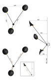 Sconce “Spider” 3 still arms