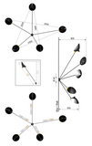 Sconce “Spider” 5 still arms