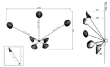Sconce “Spider” 7 still arms