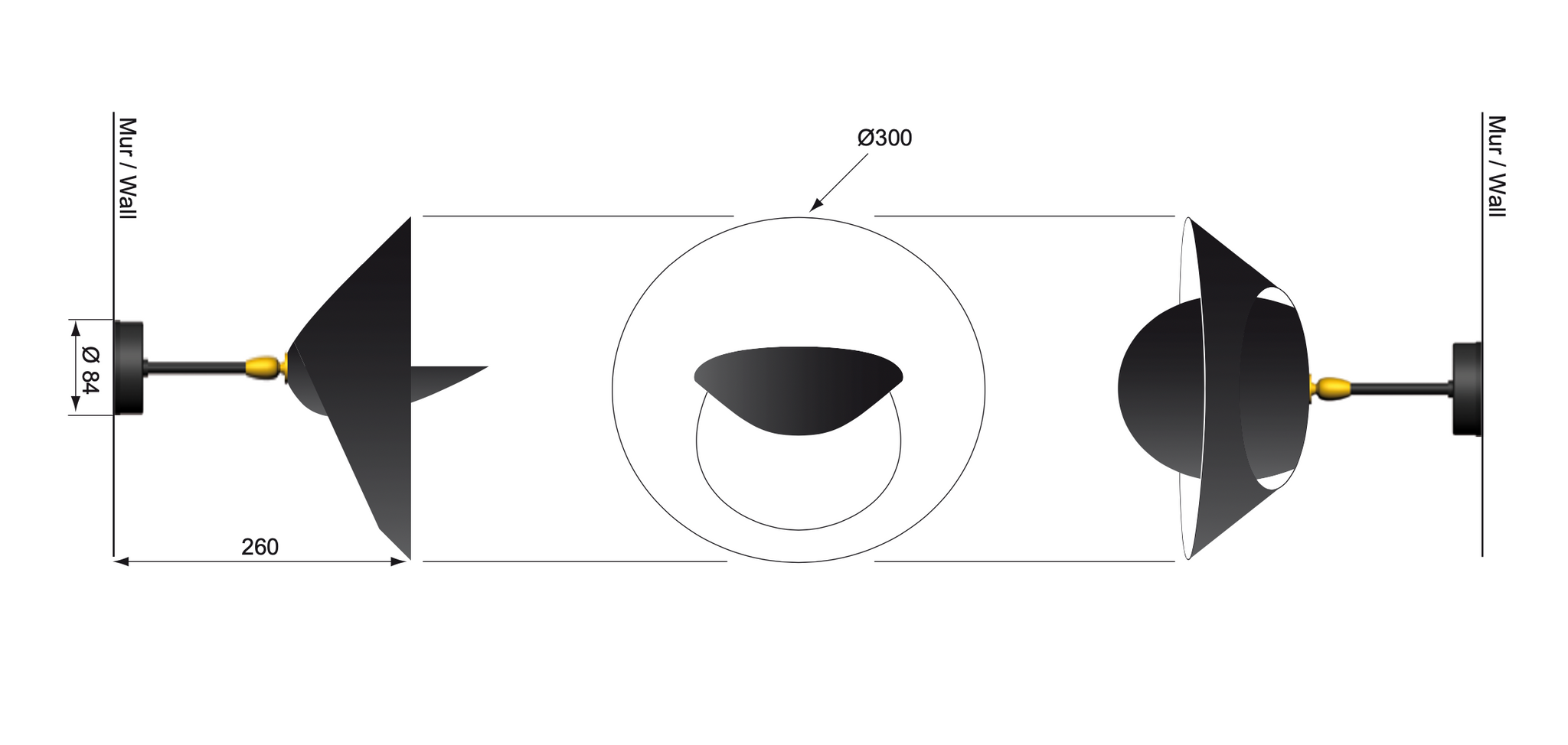 Small sconce “Saturnus”