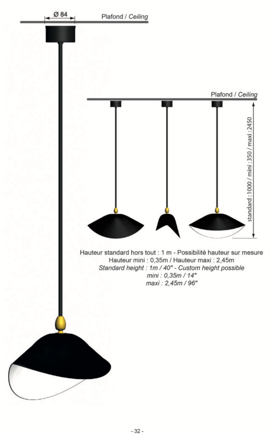Ceiling lamp Bibliotheque