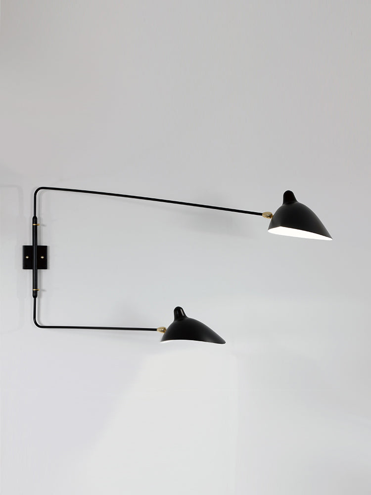 Sconce 2 rotating straight arms