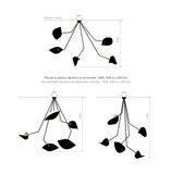 Ceiling lamp “Spider” 5 still angled arms