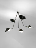 Ceiling lamp “Spider” 5 still angled arms