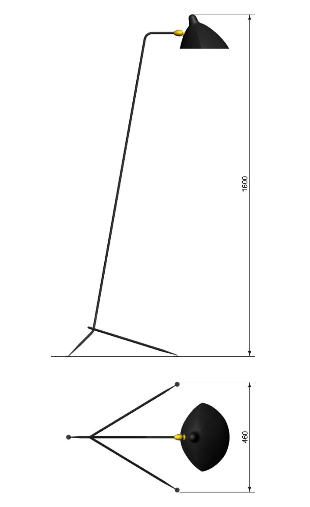 Standing lamp 1 arm