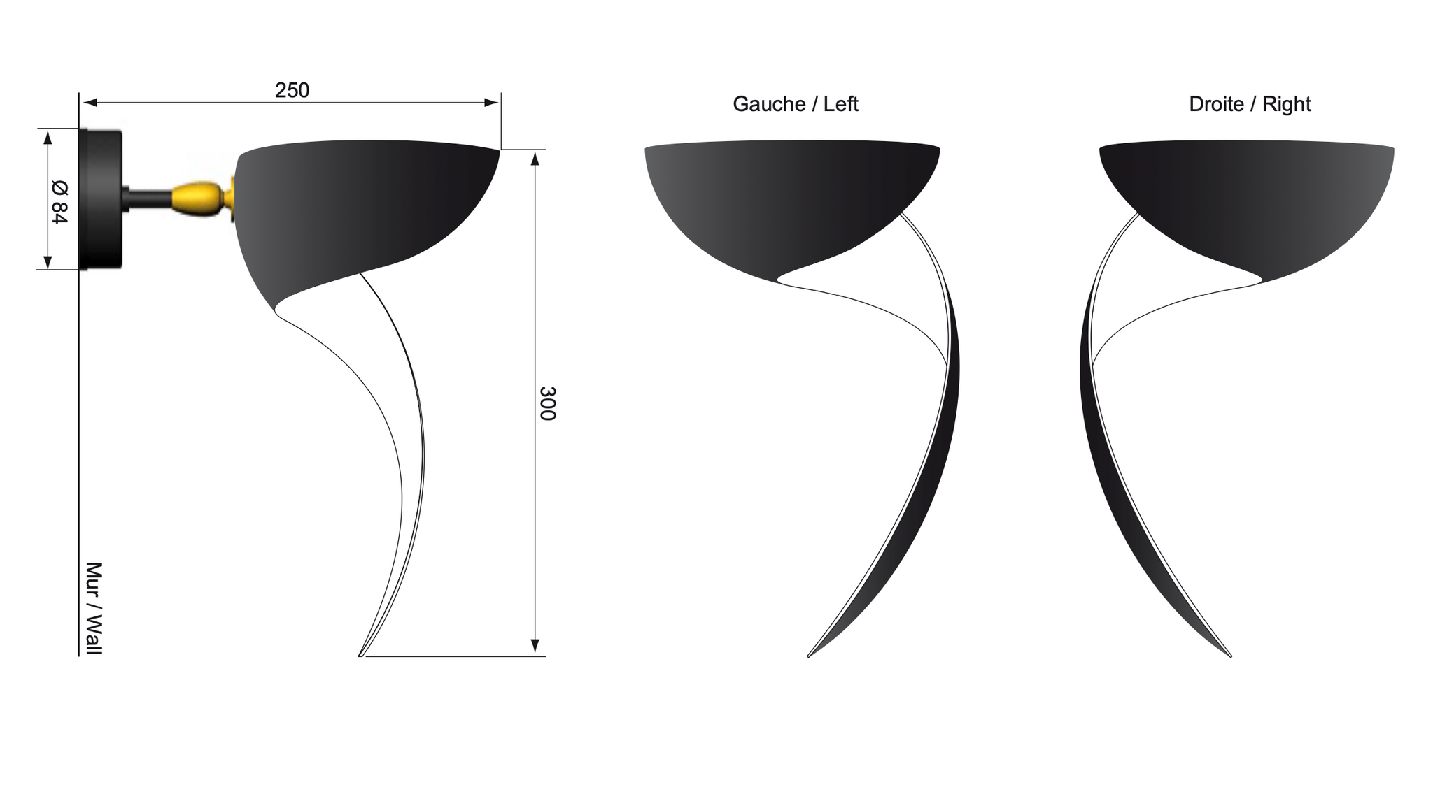Small sconce “Flame”