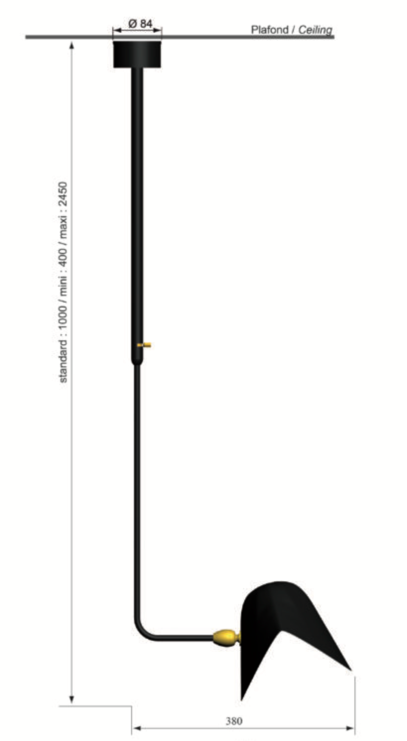 Ceiling lamp Curved
