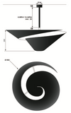 Ceiling lamp “Snail” – 33″diameter