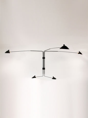 Sconce 5 rotating straight arms