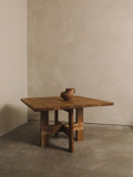 FARMHOUSE TRESTLE TABLE 120 SQUARE