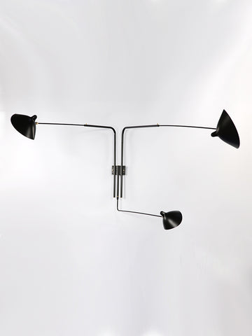 Sconce 3 rotating straight arms