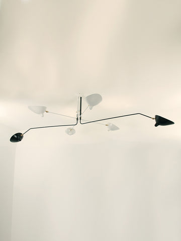 SIX-ARM CEILING LAMP "Black & White"